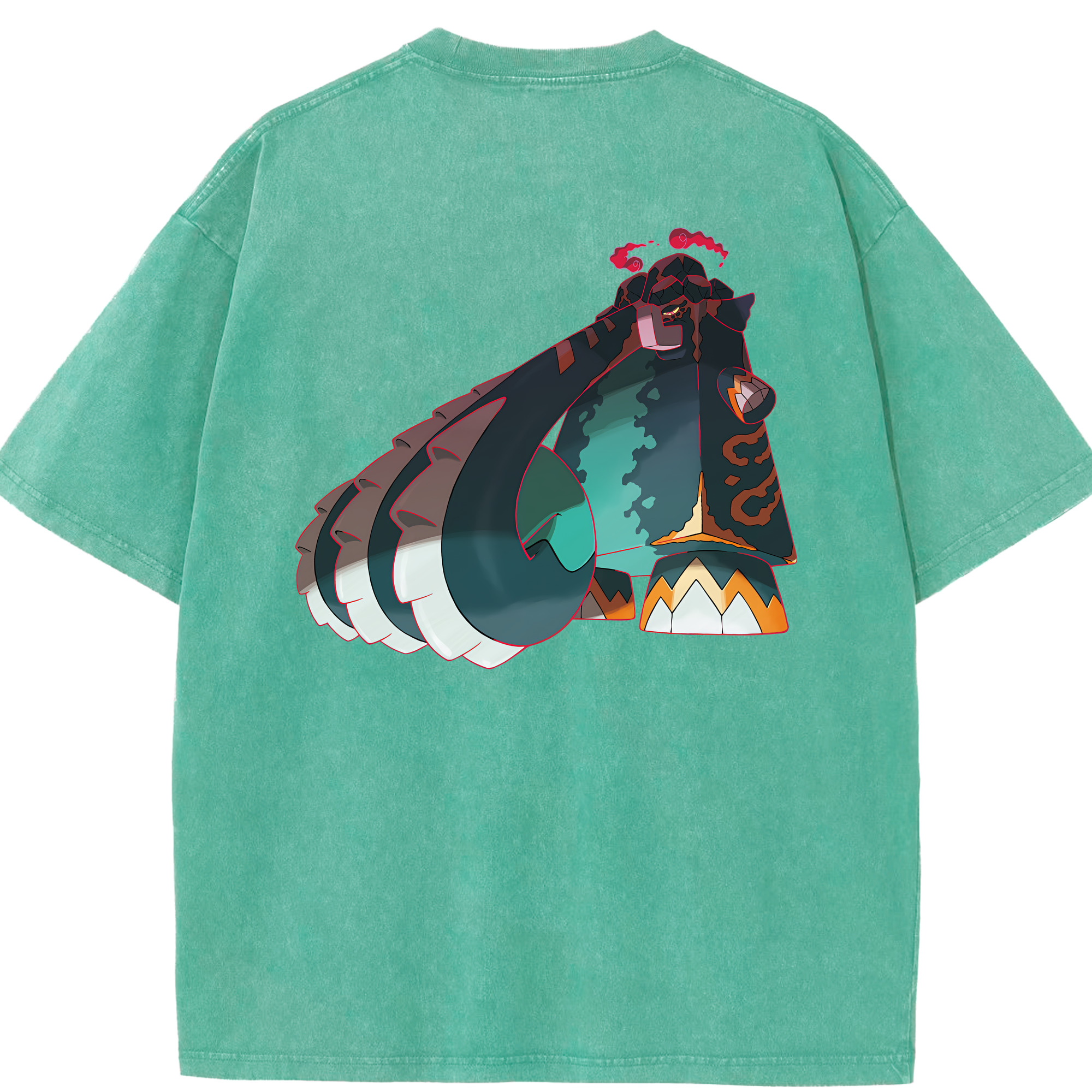 （画像用） ポケットモンスター Pokémon 綿100% ヴィンテージ風 半袖Tシャツ（背面プリント）